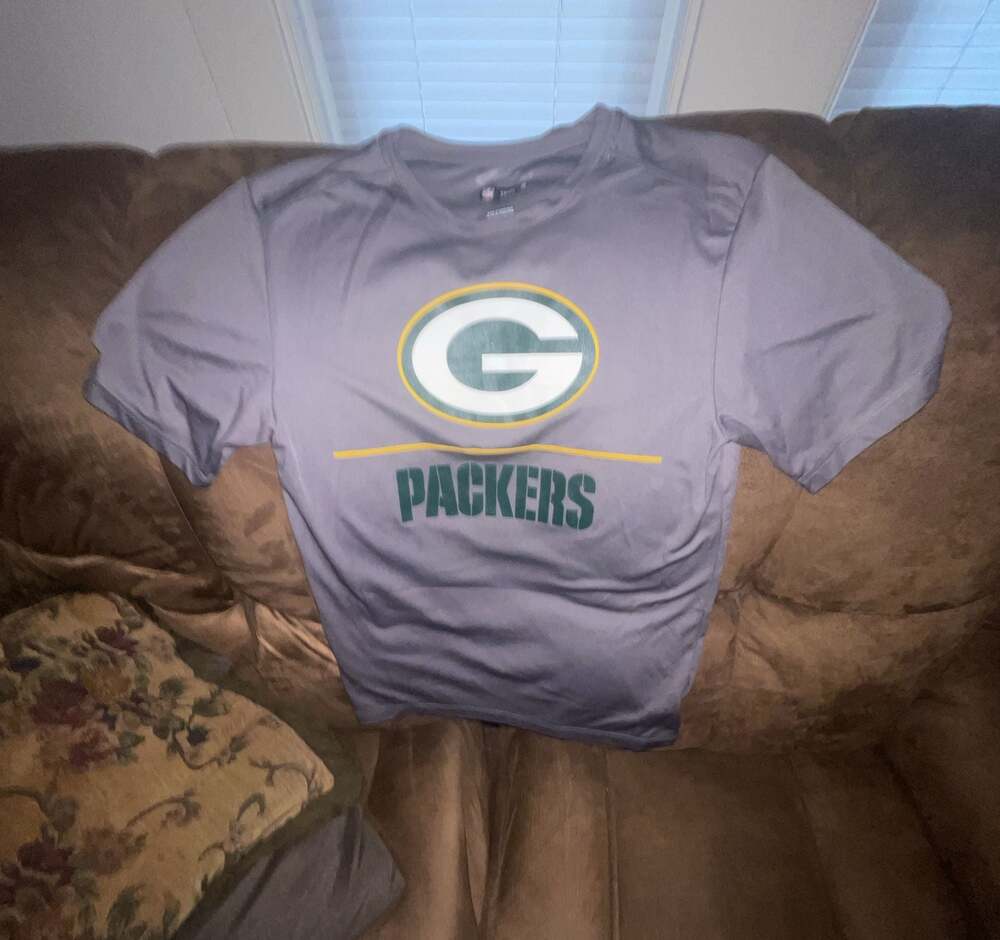 NFL Team Apparel Green Bay Packers Clay Matthews 52 Gray T-Shirt Size S